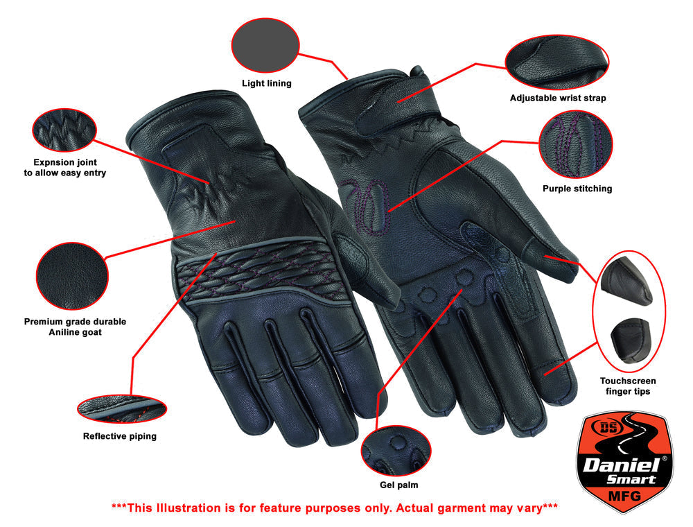 RC Women's Cruiser Glove (Black / Purple)
