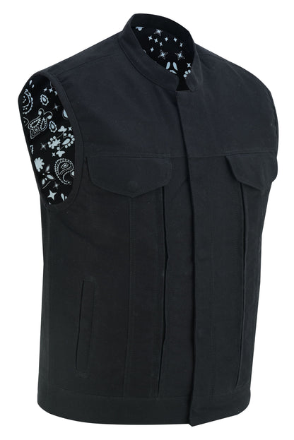 RC Men's Modern Utility Style Canvas Vest