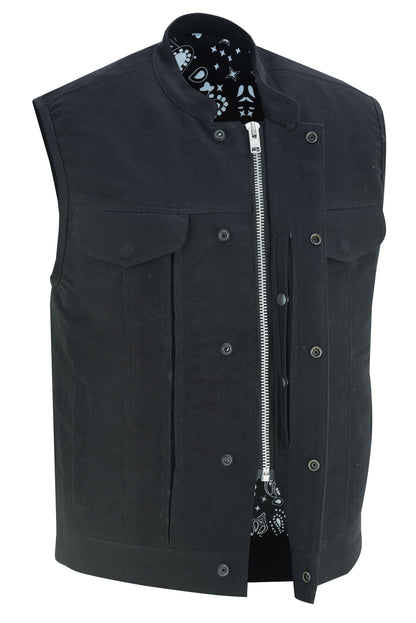 RC Men's Modern Utility Style Canvas Vest