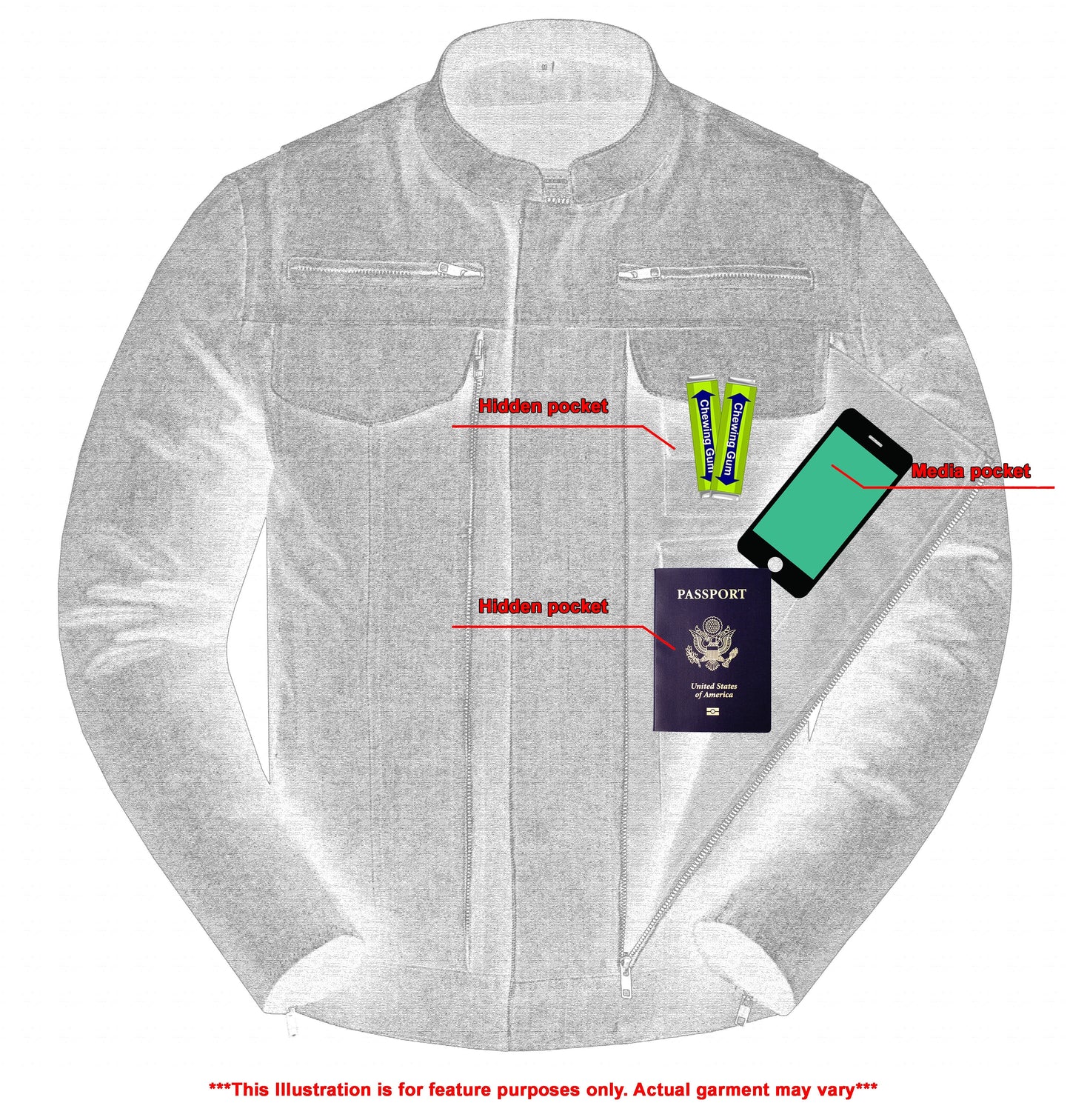 DM Mens Rough Rub-Off Denim Jacket
