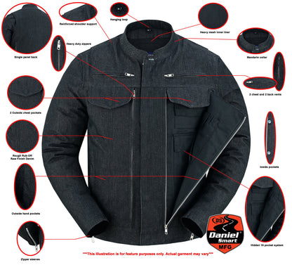 DM Mens Rough Rub-Off Denim Jacket