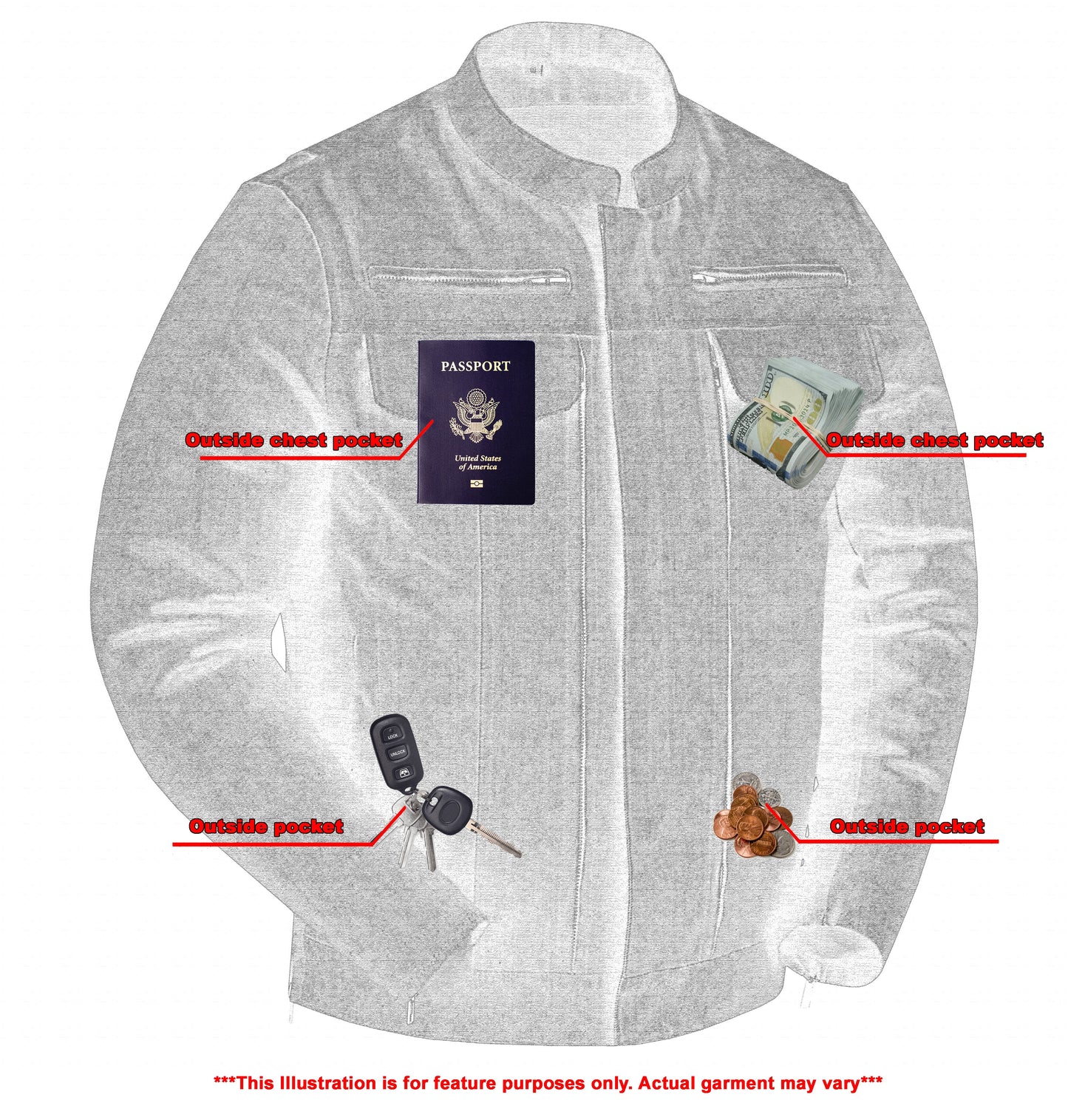 DM Mens Rough Rub-Off Denim Jacket