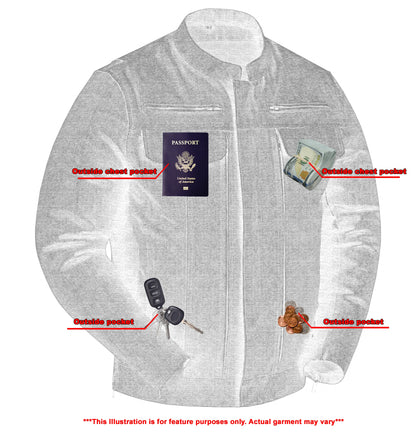 DM Mens Rough Rub-Off Denim Jacket