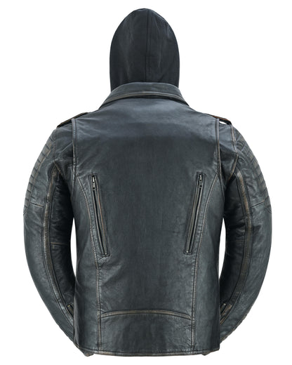 RC Women's Lightweight Drum Dyed Distressed Naked Lambskin M/C Jac