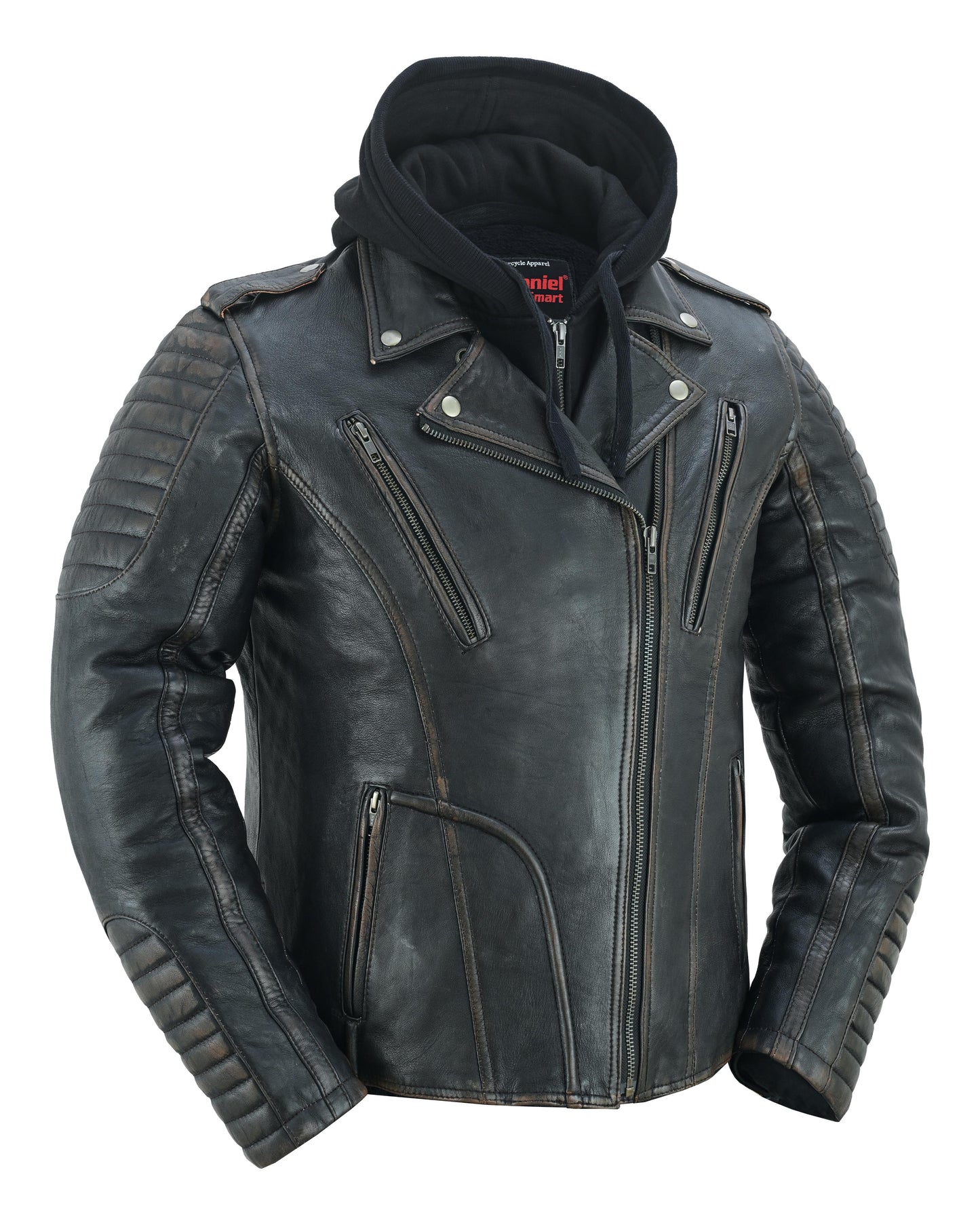 RC Women's Lightweight Drum Dyed Distressed Naked Lambskin M/C Jac