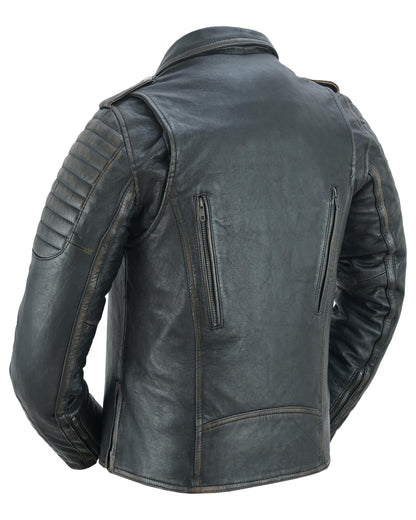 RC Women's Lightweight Drum Dyed Distressed Naked Lambskin M/C Jac