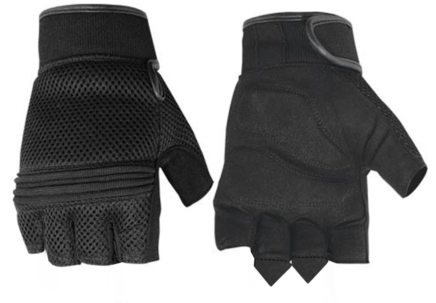 RC Synthetic Leather/ Mesh Fingerless Glove