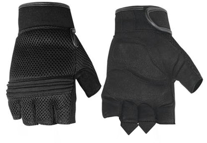 RC Synthetic Leather/ Mesh Fingerless Glove