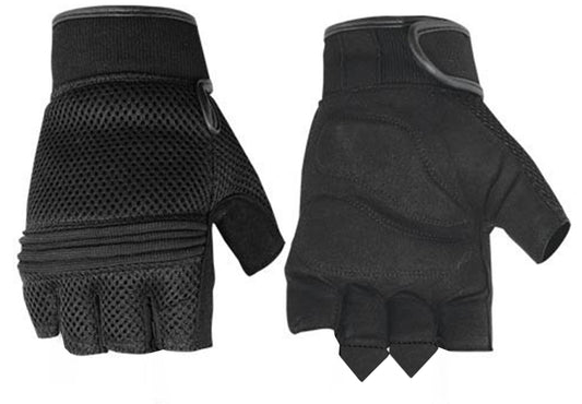 RC Synthetic Leather/ Mesh Fingerless Glove