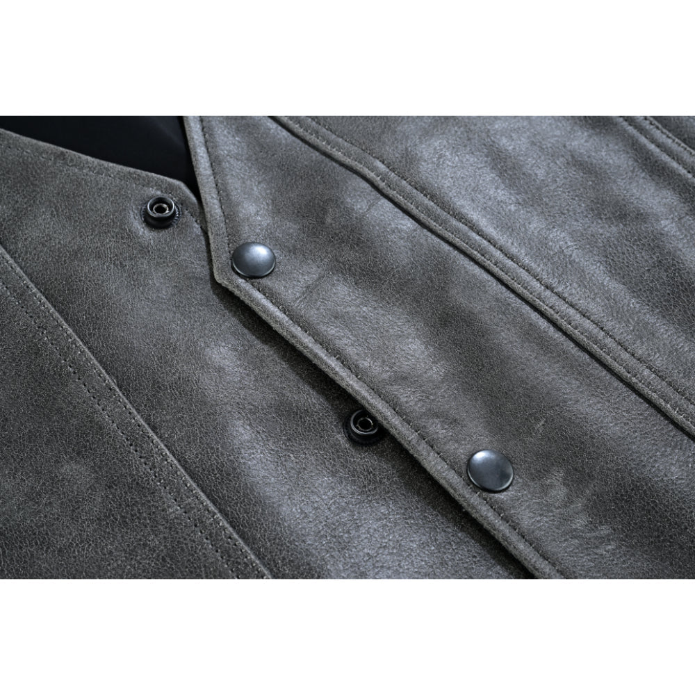 RC Men's Gray Single Back Panel Smart Access Pockets Vest