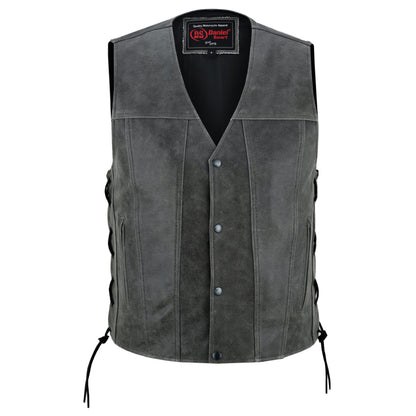 RC Men's Gray Single Back Panel Smart Access Pockets Vest