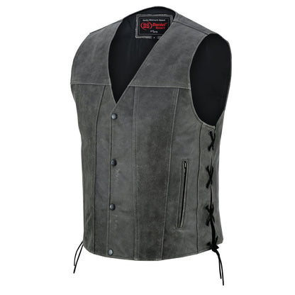 RC Men's Gray Single Back Panel Smart Access Pockets Vest