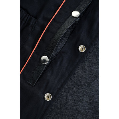 RC Buffalo Nickel Black Leather Vest for Men - Customizable Back & Satin Liner