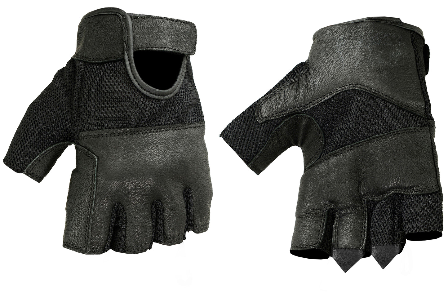RC Leather/ Mesh Fingerless Glove