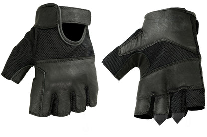 RC Leather/ Mesh Fingerless Glove