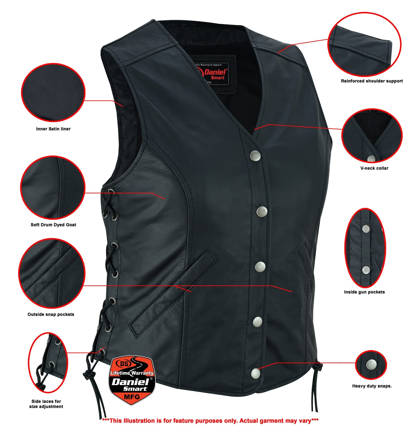 RC Women's Light Weight Open Neck Vest