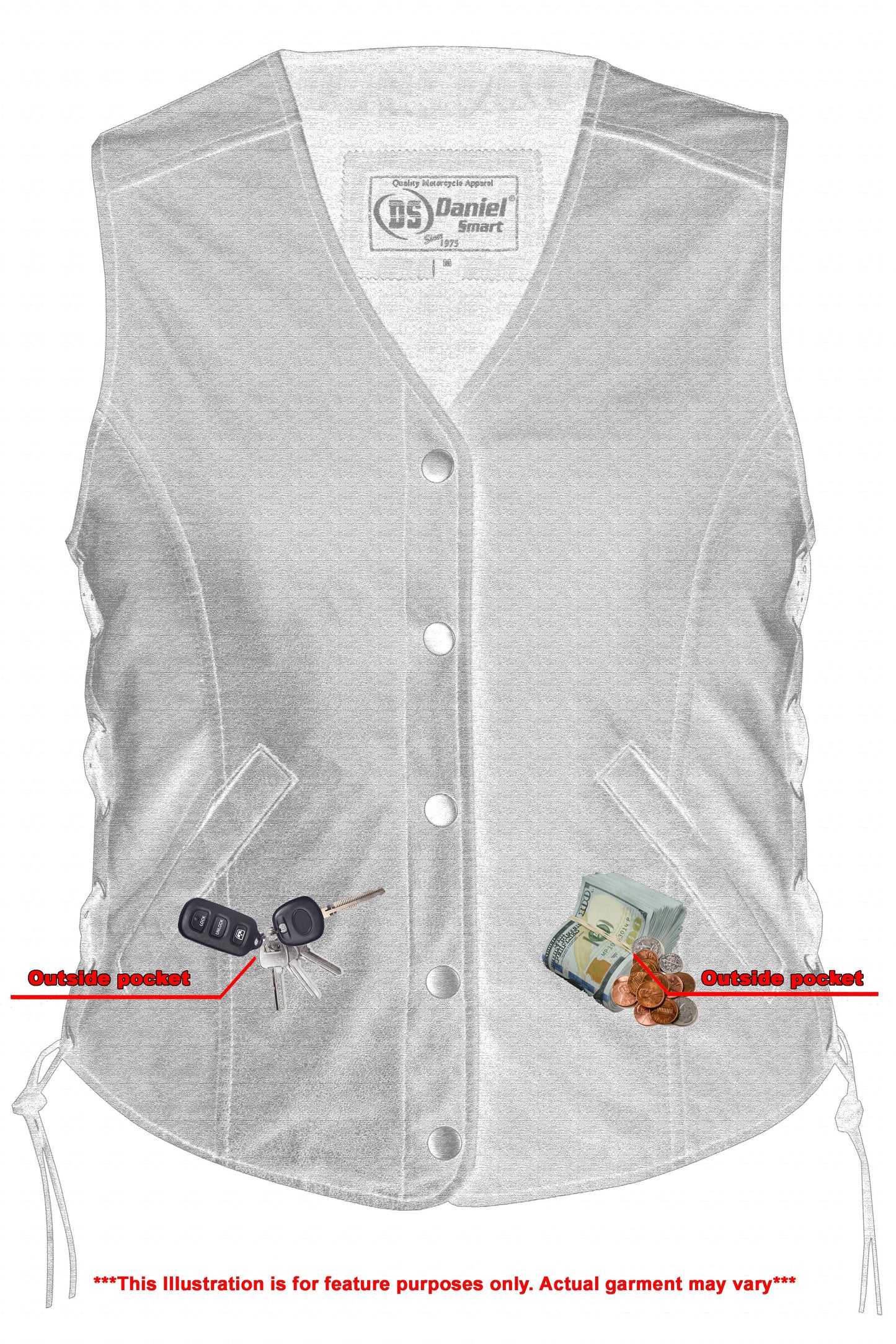 RC Women's Light Weight Open Neck Vest