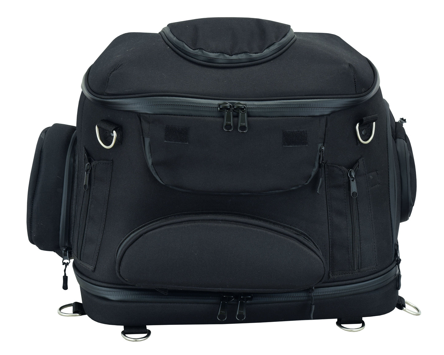 RC Daniel Smart Black Heavy Duty Textile Motorcycle Pet Carrier Si