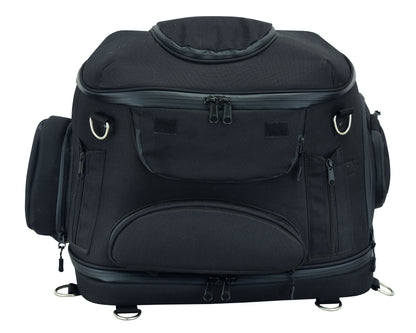 RC Daniel Smart Black Heavy Duty Textile Motorcycle Pet Carrier Si