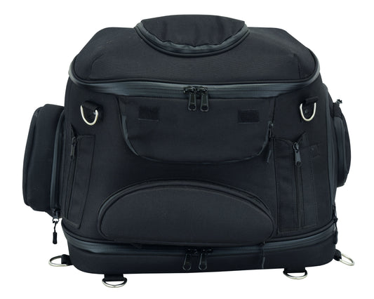 RC Daniel Smart Black Heavy Duty Textile Motorcycle Pet Carrier Si
