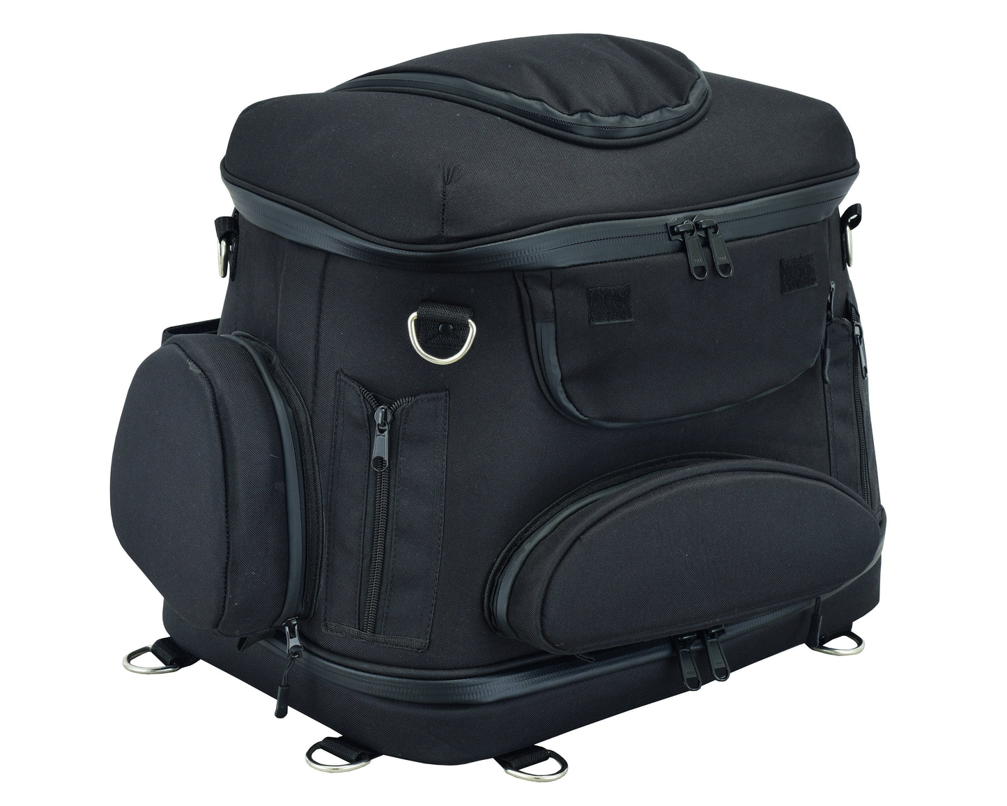 RC Daniel Smart Black Heavy Duty Textile Motorcycle Pet Carrier Si