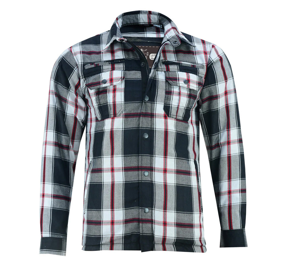 Alpha Check - White & Red Black
