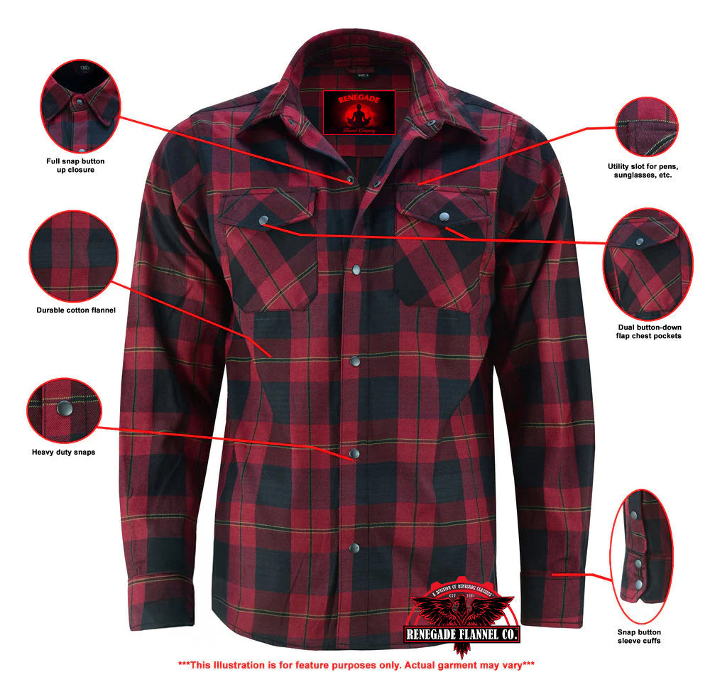 RC Flannel Shirt - Red and Black