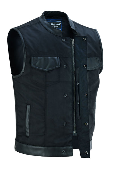 RC Concealed Snap Closure, Textile Material, Scoop Collar & Hidden