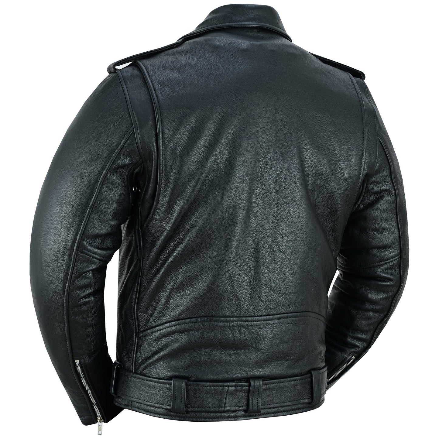 RC  Men's Premium Classic Plain Side Police Style Jacket - Black