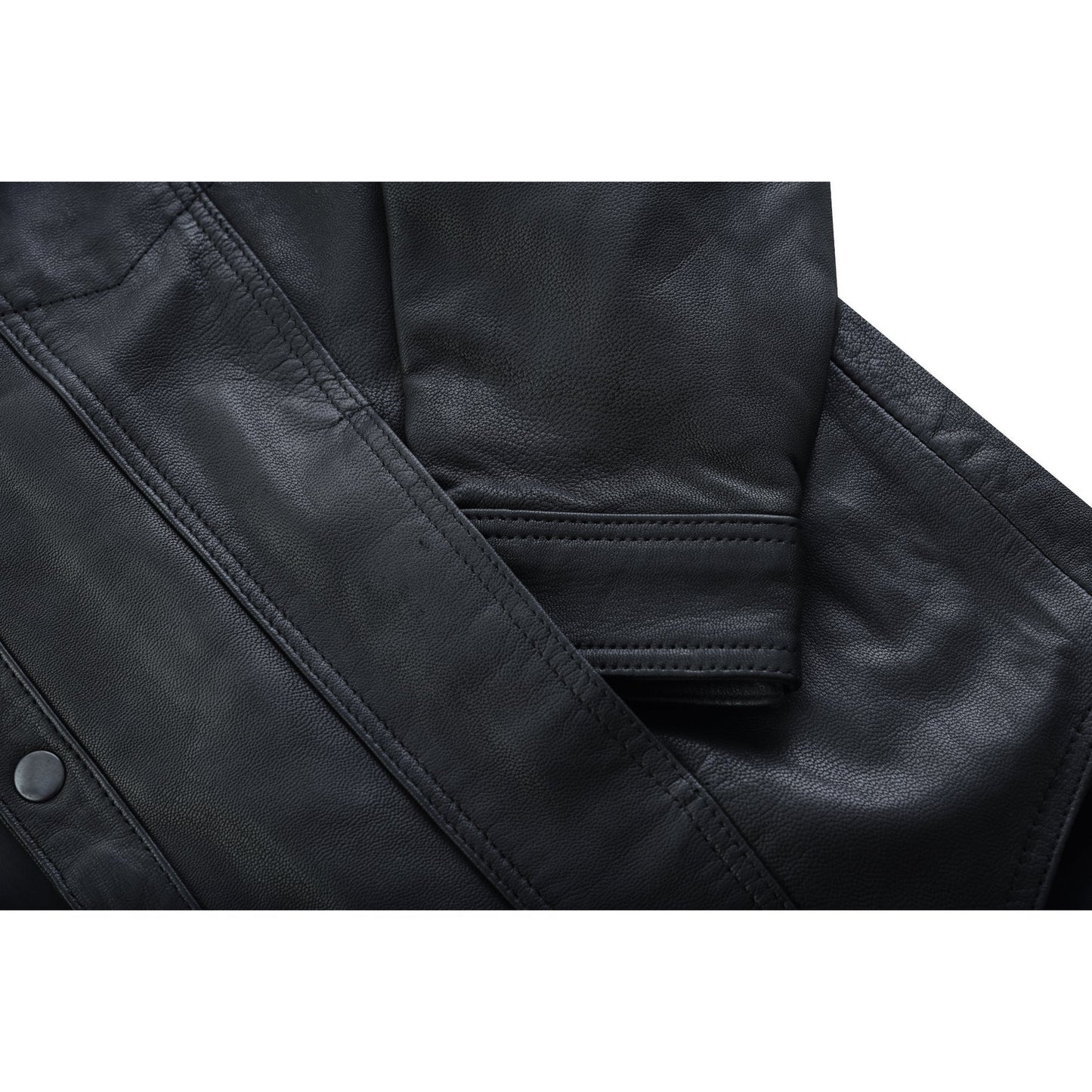 RC Men’s Premium Lightweight  Black Leather Shirt
