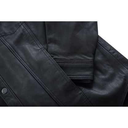 RC Men’s Premium Lightweight  Black Leather Shirt