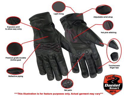 RC Women's Cruiser Glove  (Black/Pink)