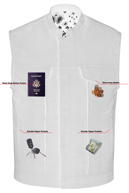 RC Men's Modern Utility Style Canvas Vest