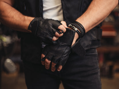 RC Men's Tough Deer Skin Fingerless Glove
