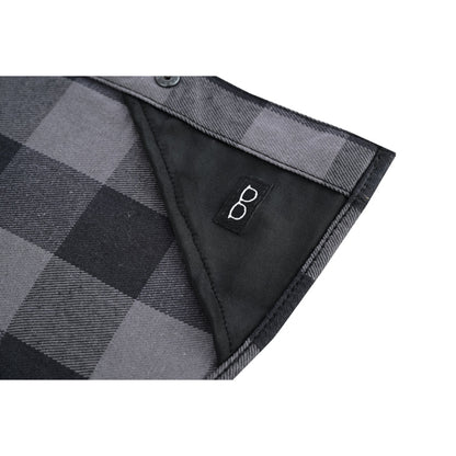 Gray Champ Men's Gray Black Sleeveless Flannel