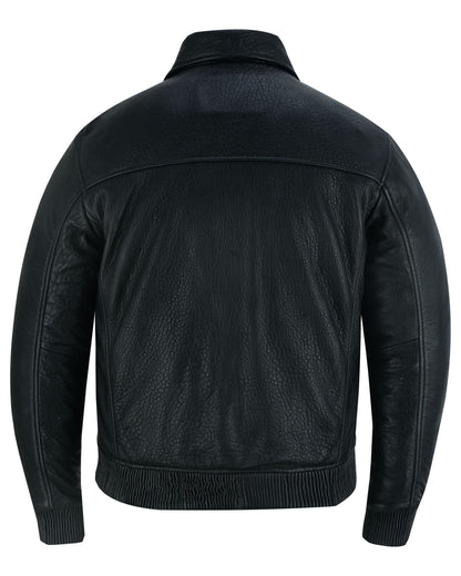 Traveler Men's Fashion Black Leather Jacket