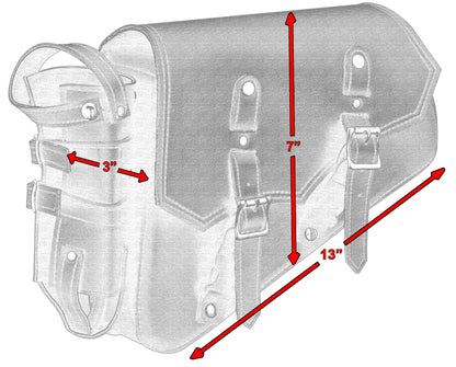 RC Left Side Synthetic Leather Swing Arm Bag w/Bottle Holder