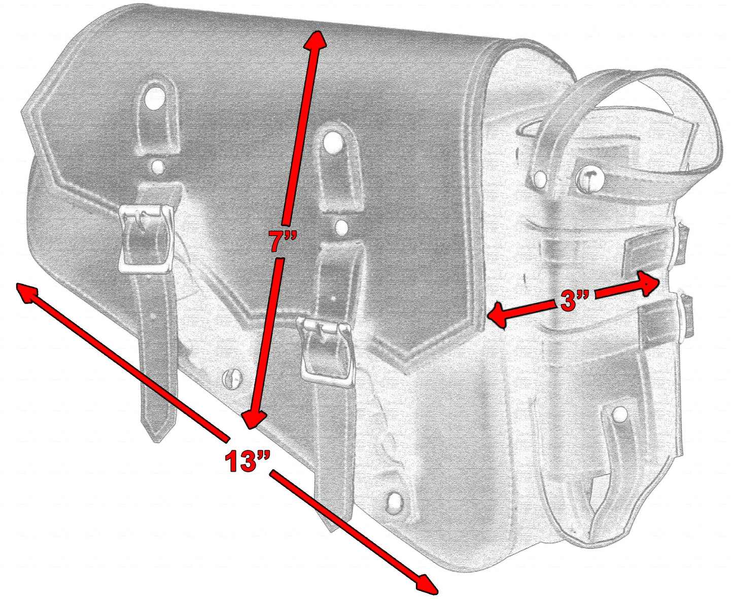 RC Right Side Synthetic Leather Swing Arm Bag w/Bottle Holder