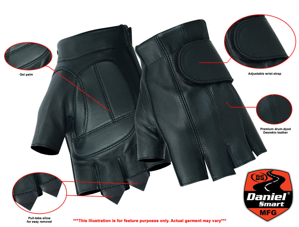 RC Men's Tough Deer Skin Fingerless Glove
