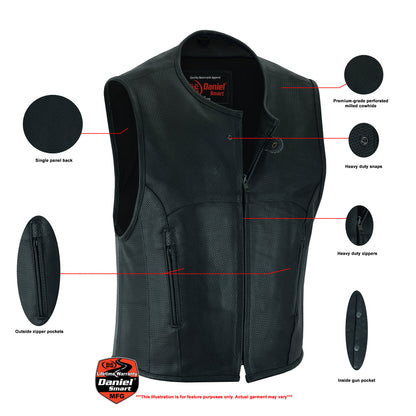 RC Men's Updated Perforated SWAT Team Style Vest - Black