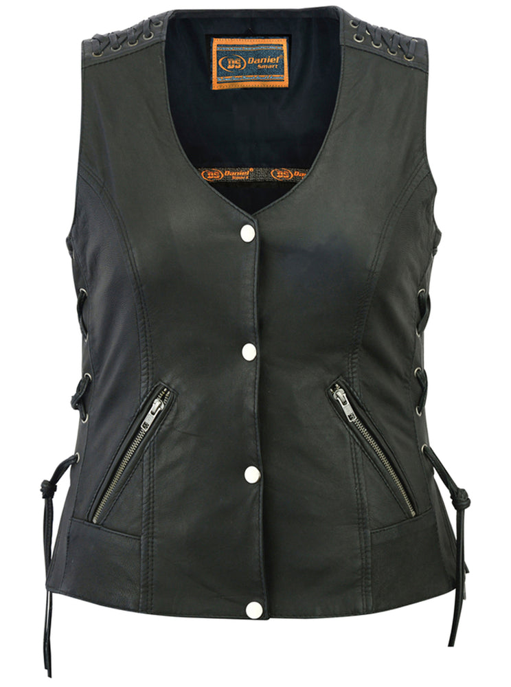 RC Women's Vest with Grommet and Lacing Accents