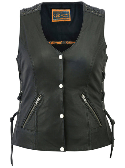RC Women's Vest with Grommet and Lacing Accents