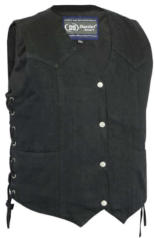DM Women's Denim Classic Side Lace Vest