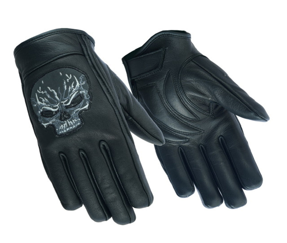 RC   Reflective Skull Short Glove