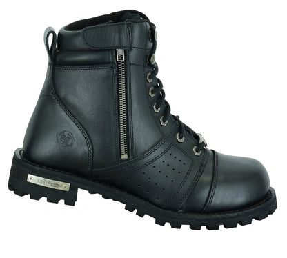 RC Men's 6'' Side Zipper Plain Toe Boot W/Perforation