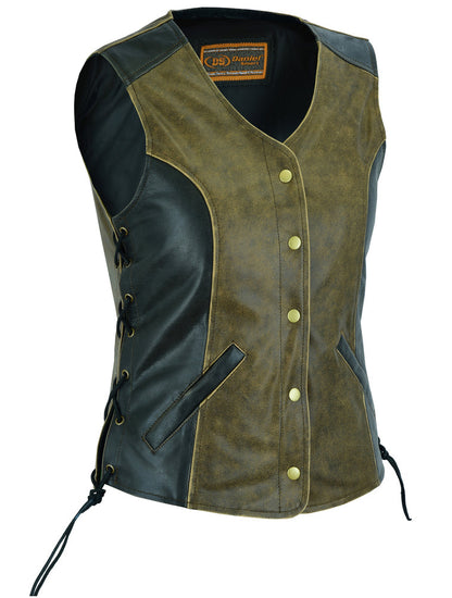 RC  Women's Stylish Longer Body &frac34; Vest - Side Laces - Two T