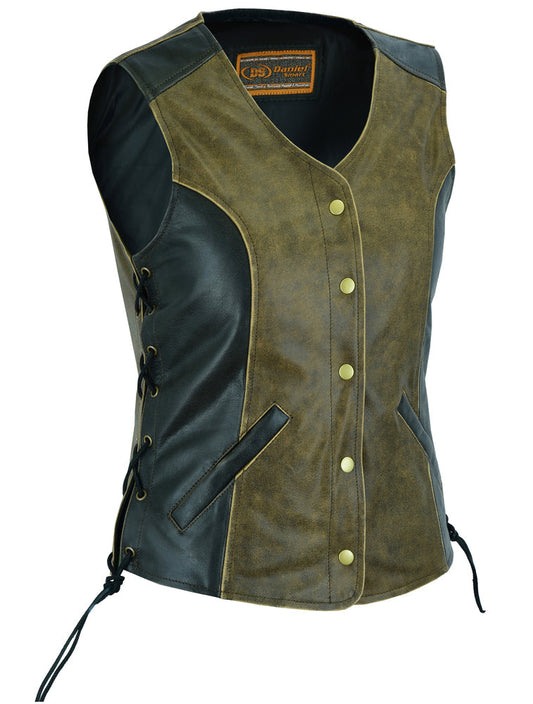 RC  Women's Stylish Longer Body &frac34; Vest - Side Laces - Two T