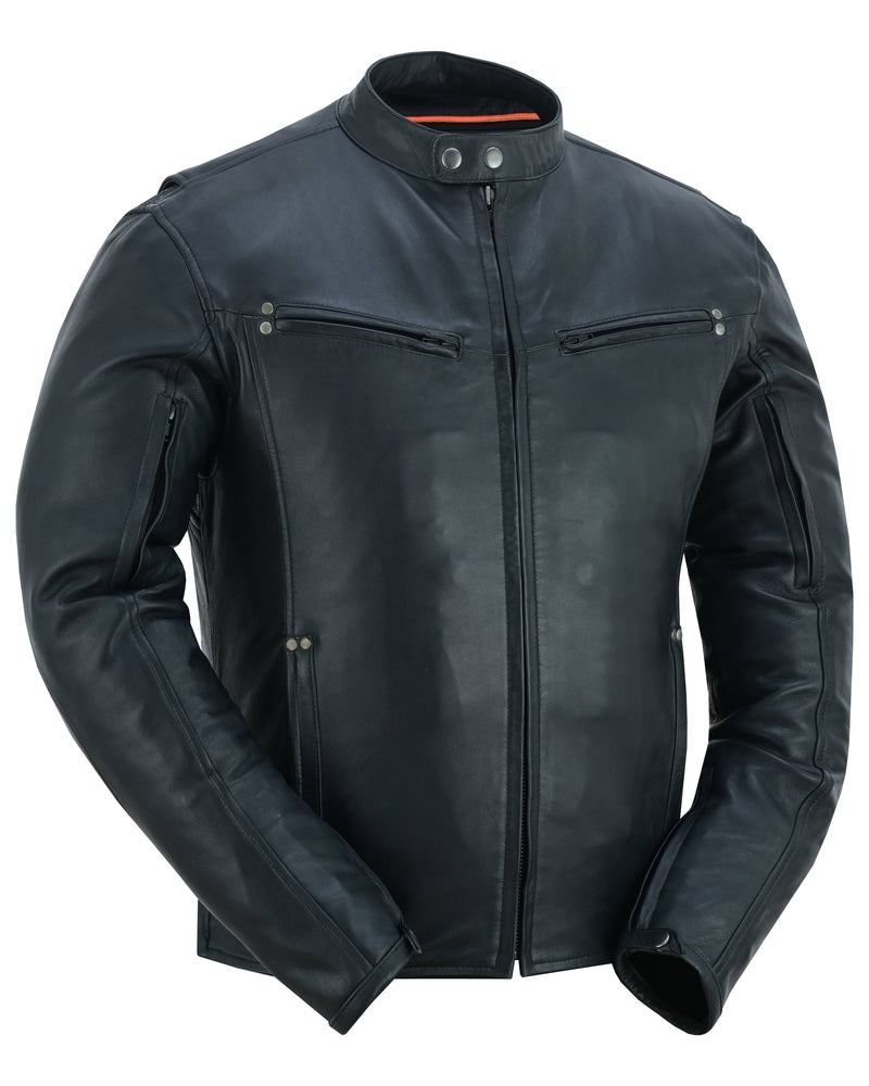 RC Men's Lightweight Drum Dyed Naked Lambskin Jacket - Black
