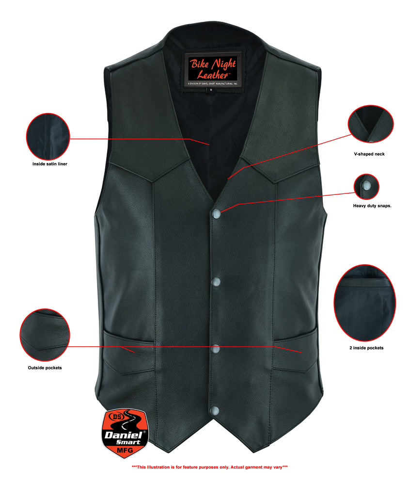 RC Men's Plain Side Economy Vest - Black