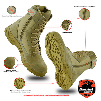 RC Men's 9'' Desert Sand Tactical Boots